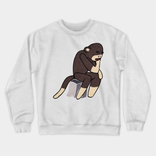 Sock Monkey Thinking Crewneck Sweatshirt